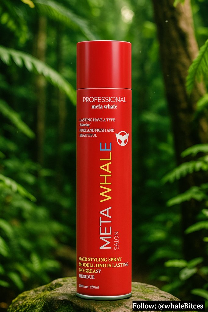 WhaleBitCES's tweet photo. $CES #whalebit  @WhaleBitCES
 meta whale ka salon spray brand
go and buy it ✨ #MetaWhaleMerch https://t.co/vfxSn03zTo