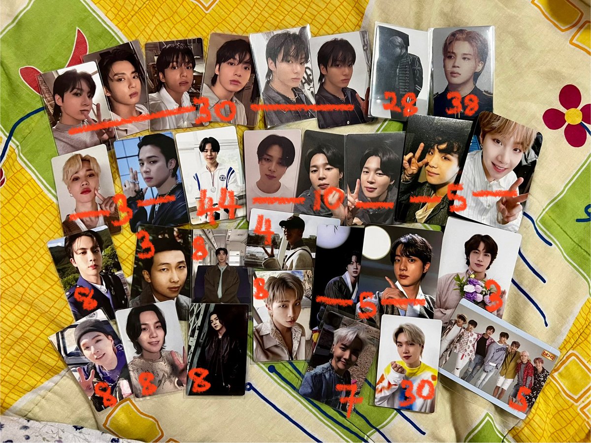 oreomcflurryx's tweet photo. #pasarbts wts mix bts pcs

prices in pic (cann nego just want to clear)

namjoon seokjin yoongi hoseok jimin taehyung jungkook https://t.co/yrTvfCfSi1