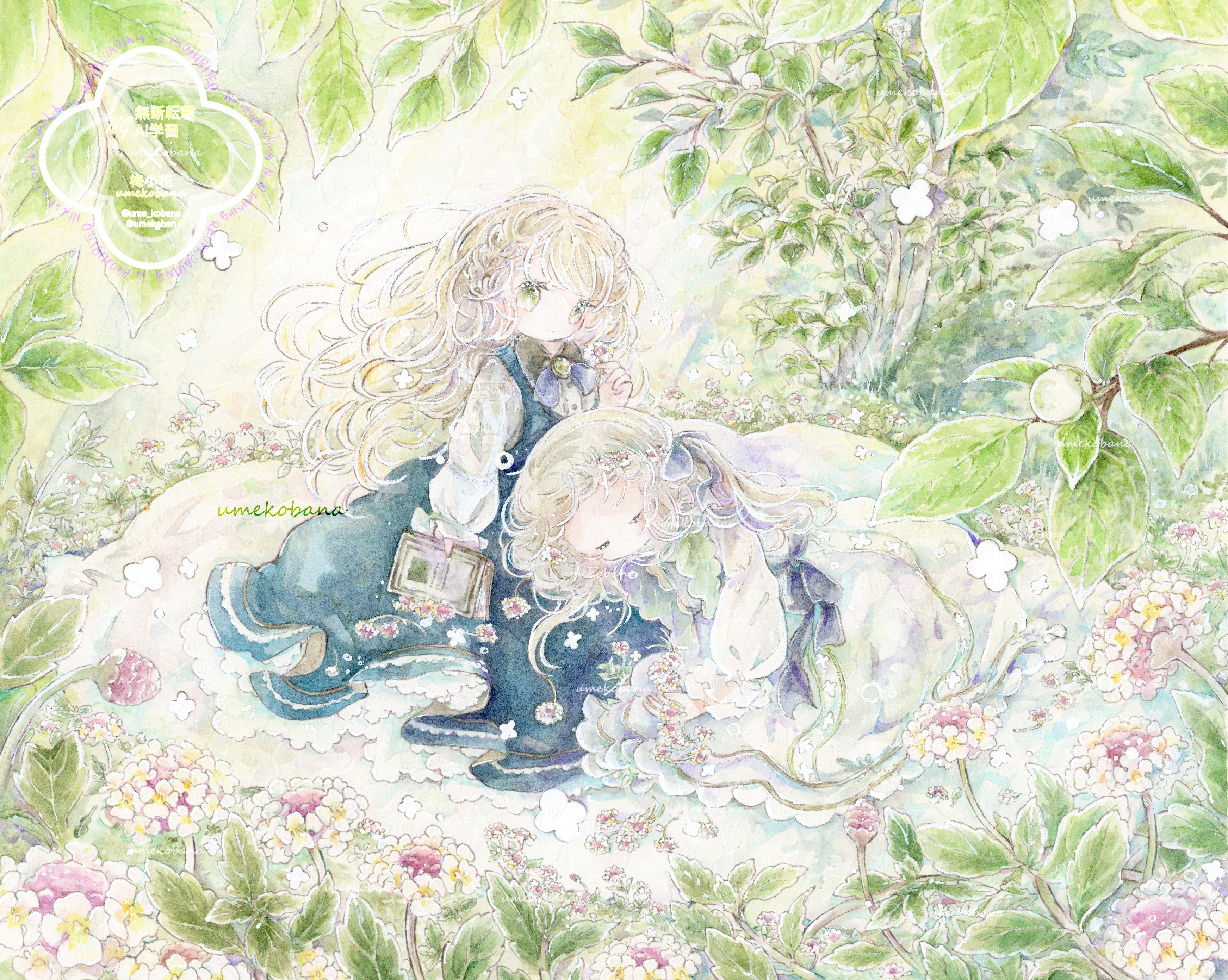 水彩、SM号　　花の季節 水彩、SM号 花の季節 水彩、SM号花の季節