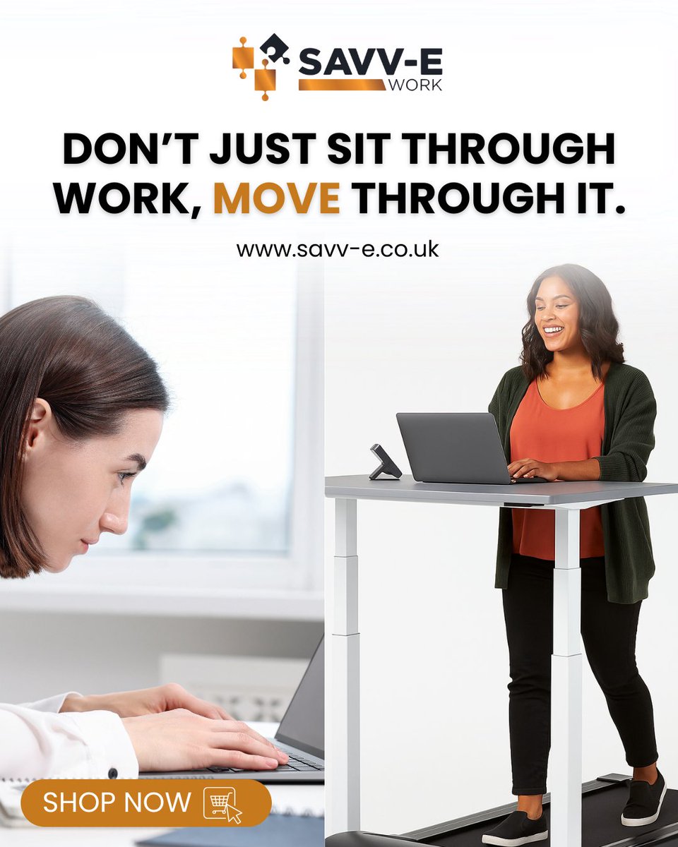 savvework's tweet image. Sitting for more than eight hours a day can significantly increase your risk of health issues such as back pain, poor posture, and reduced energy levels. 🪑

Discover smarter, healthier ways to work.

👉 Visit savv-e.co.uk

#savvework #activeoffice