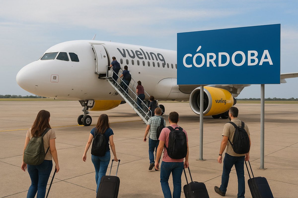 PLATAFORMAODB's tweet photo. Buenos días y feliz semana 😁

Este jueves 18 tenemos la llegada a las 14:50 h. del primer vuelo de @vueling al Aeropuerto de Córdoba ODB con la ruta a Barcelona

Estamos seguros del éxito de esta conexión y permitirá hacer escala para enlazar con destinos internacionales 🌍 https://t.co/yYTLjkkZWS