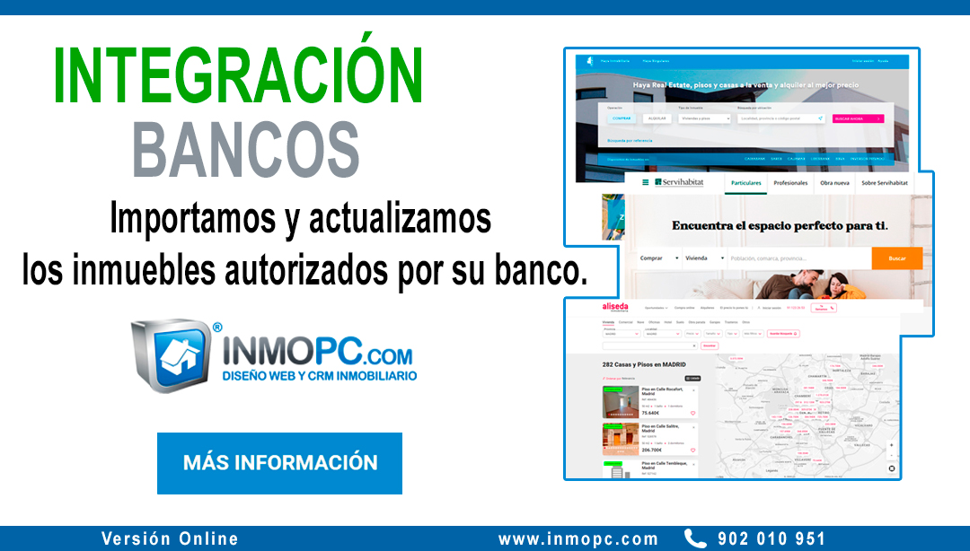 INTEGRACIÓN BANCOS

Importamos y actualizamos los inmuebles autorizados por su banco.

PLATAFORMA SEGURA Y CONFIDENCIAL.

➕ info: inmopc.com/software-para-… 

#Software #Inmobiliario #Inmobiliaria #Inmopc #integracion #bancos