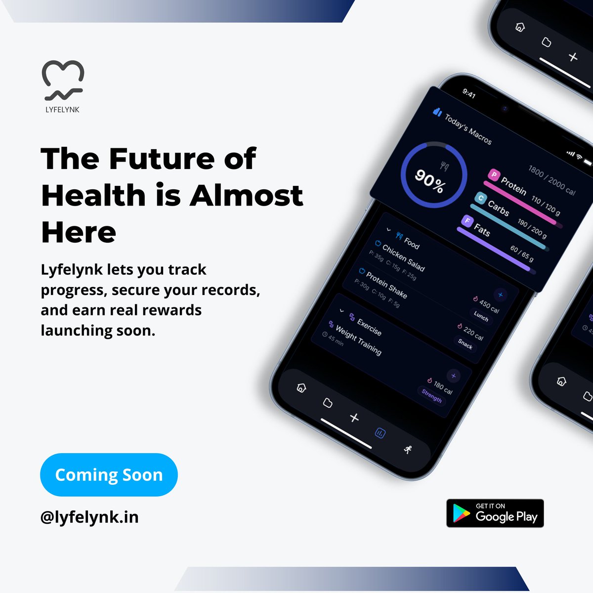 lyfelynk's tweet image. 🔥 Lyfelynk is landing very soon!

Get ready to own your health like never before. Track every move, earn real rewards, and take full control of your data all from your phone.

Launching on Google Play.
Be the first to experience it. ❤️

#Lyfelynk #ComingSoon #Applaunch #Web3
