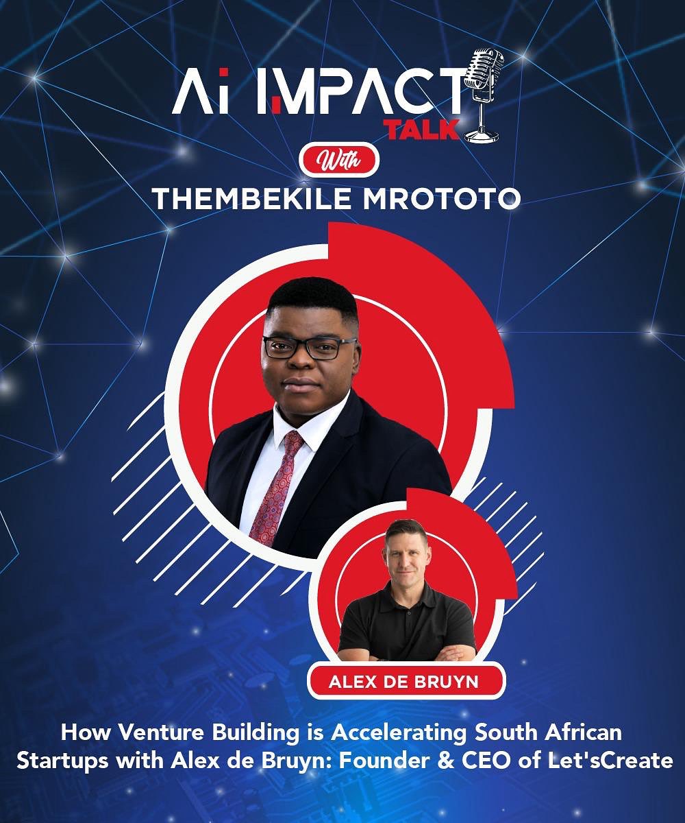 Ai_ImpactZA's tweet image. Alex De Bruyne, Founder &amp;amp; CEO of Let’s Create, shares how venture building fuels South African startups on AI-Impact Talk.

￼Watch:(youtu.be/siNBPZtmjs4?si…)  
 #VentureBuilding #SouthAfricanStartups #AIImpactTalk