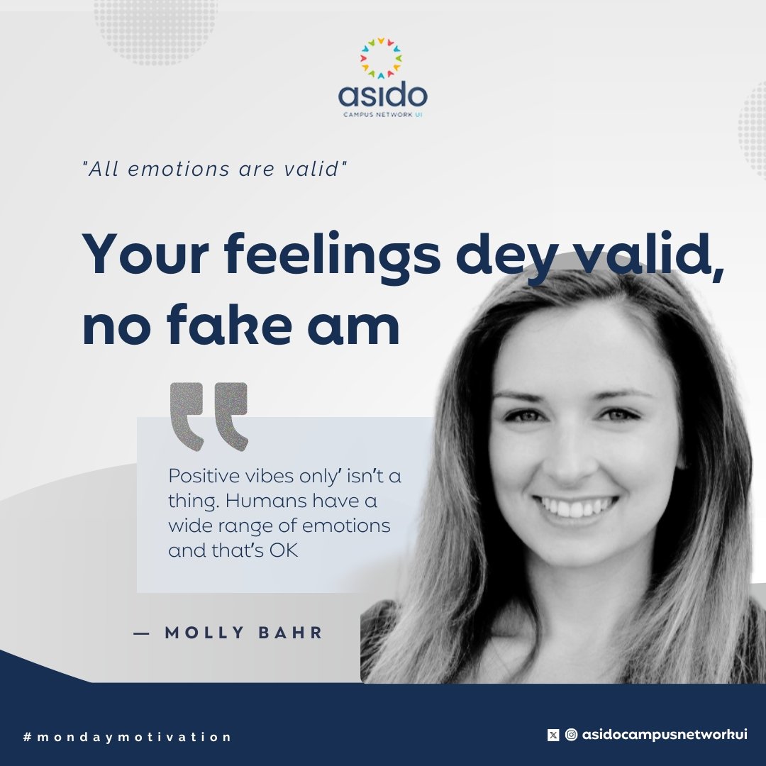 asidocampusnet's tweet photo. Your feelings dey valid, no fake am. 💯

Sometimes, the pressure to stay positive can feel overwhelming. We are constantly bombarded with messages to be happy, to just smile, and to ignore any feelings that aren't bubbly and bright. https://t.co/qkyGRXexkl