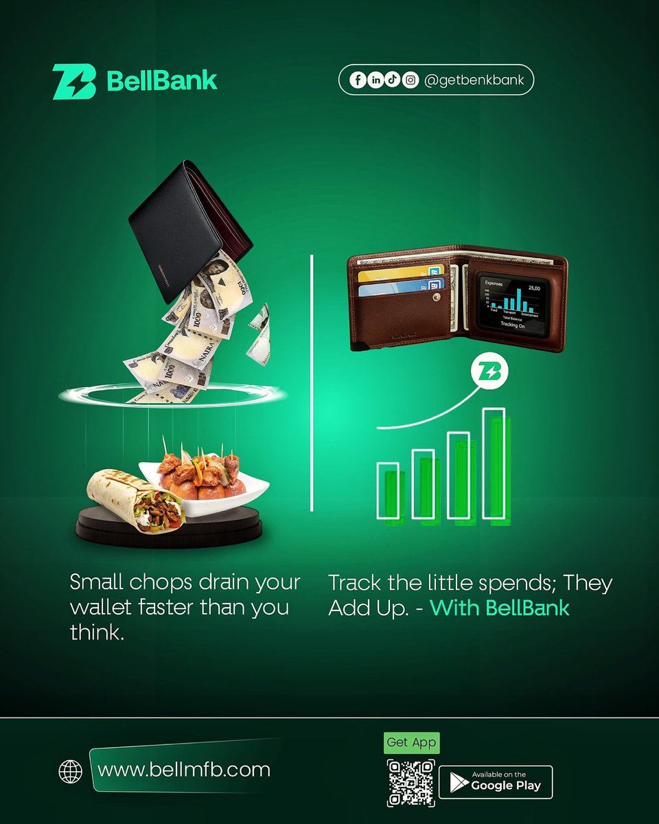 Small chops today, empty wallet tomorrow? 
Those “little” spends add up faster than you think! 

With Bellbank, you can track your spending, stay in control, and still enjoy your treats without the money stress. 

#bellbank #smartmoney #trackyourspending #moneymatters #spendwise