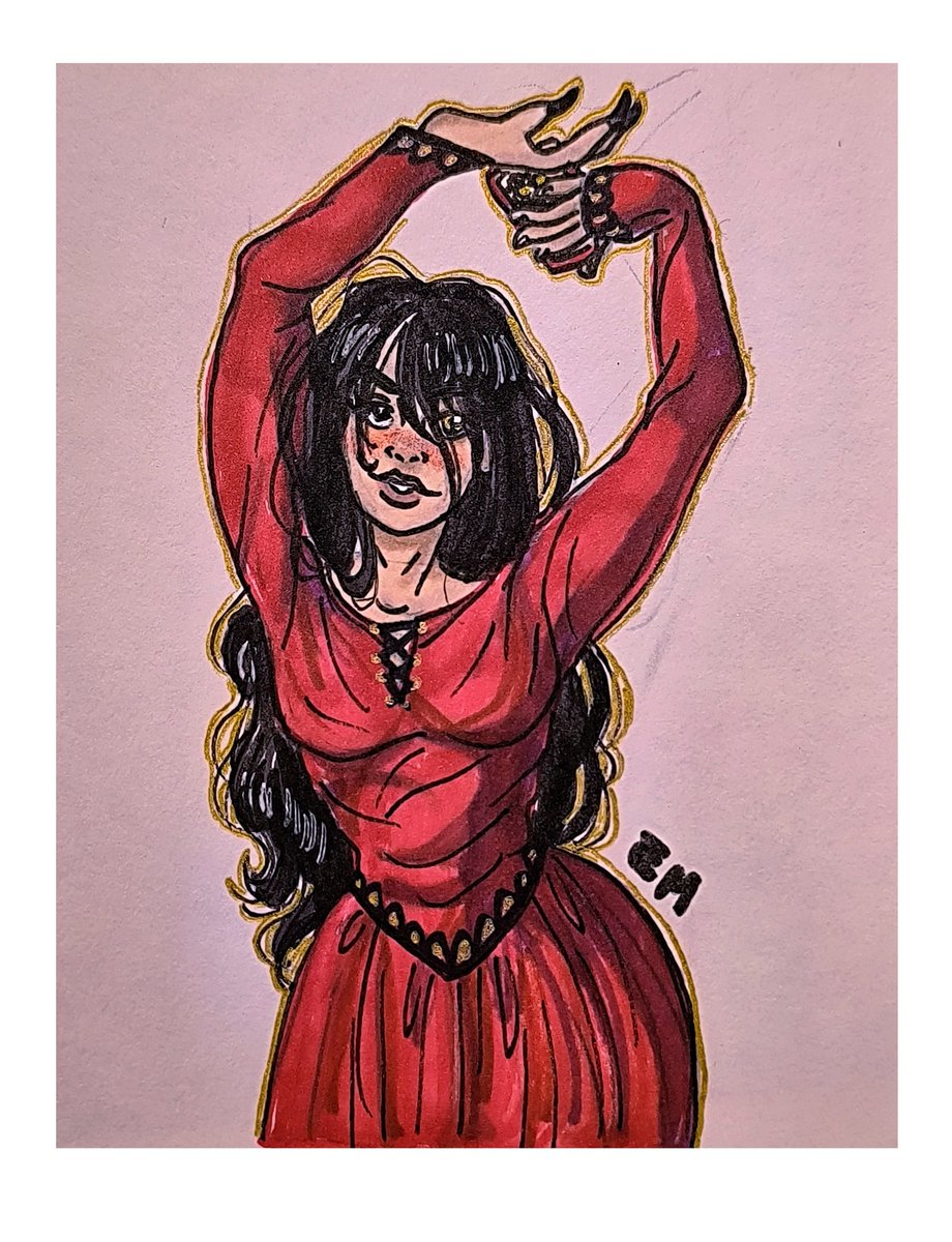 EMoscelli's tweet photo. 𝓔𝓵𝓼𝓹𝓮𝓽𝓱 
#illustration #artwork #art #fanart #fantasybook #onedarkwindow #elspethspindle #rachelgillig #drawing #markers #comicstyle #photoreference #ravynyew #thenightmare #providencecards #thechalice #thescythe #themaiden #disegno #dibujo #zeichnen #slowburn https://t.co/hK2qdDsaMq