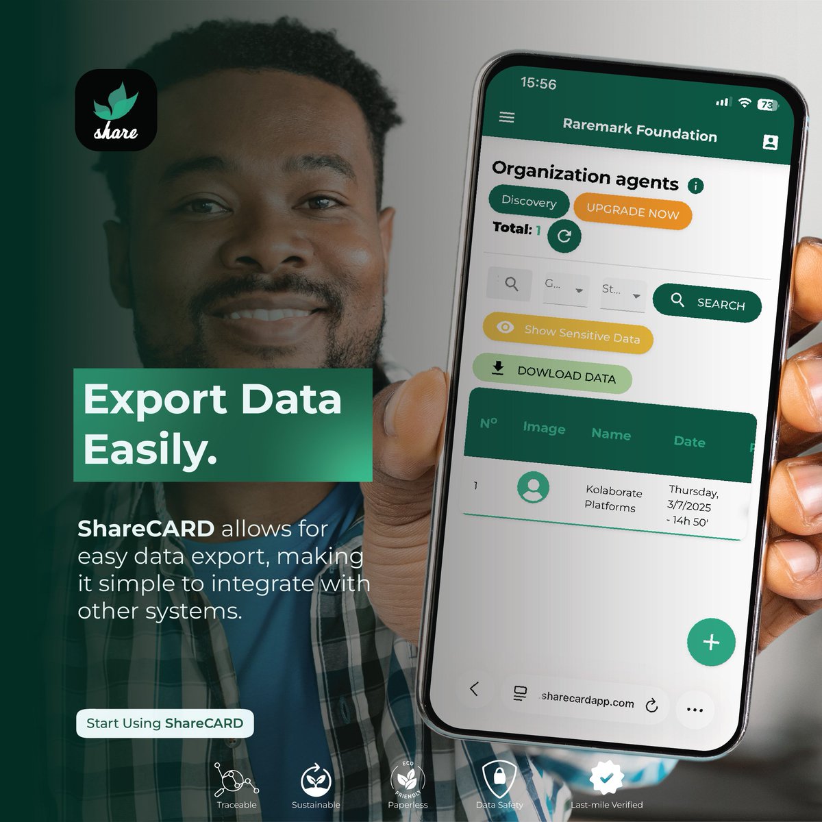 sharecard_app's tweet image. 𝗘𝘅𝗽𝗼𝗿𝘁 𝗗𝗮𝘁𝗮 𝗘𝗮𝘀𝗶𝗹𝘆
Export your data for further analysis or reporting. ShareCARD allows for easy data export, making it simple to integrate with other systems or share with stakeholders
Stay in control of your information, wherever it’s needed
#DataMadeSimple
