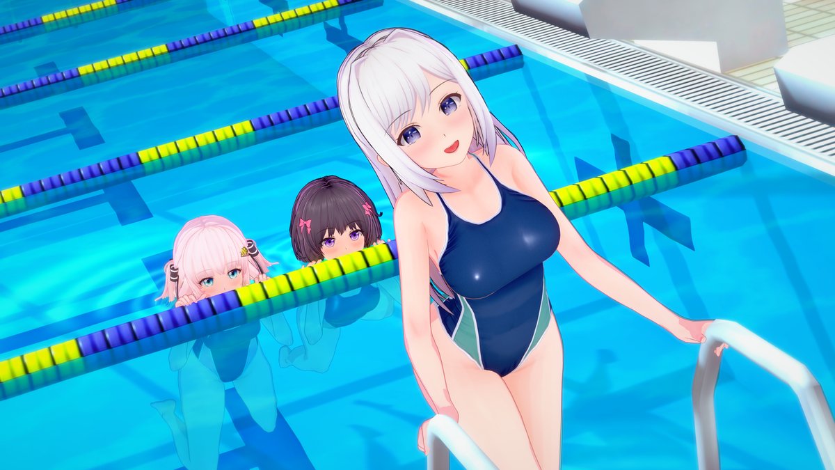 「競泳水着オンリーでめるぺろの娘色々 シーンデータお借りしてます #コイカツ #k」|ISUCA401@PSO2_ship2のイラスト