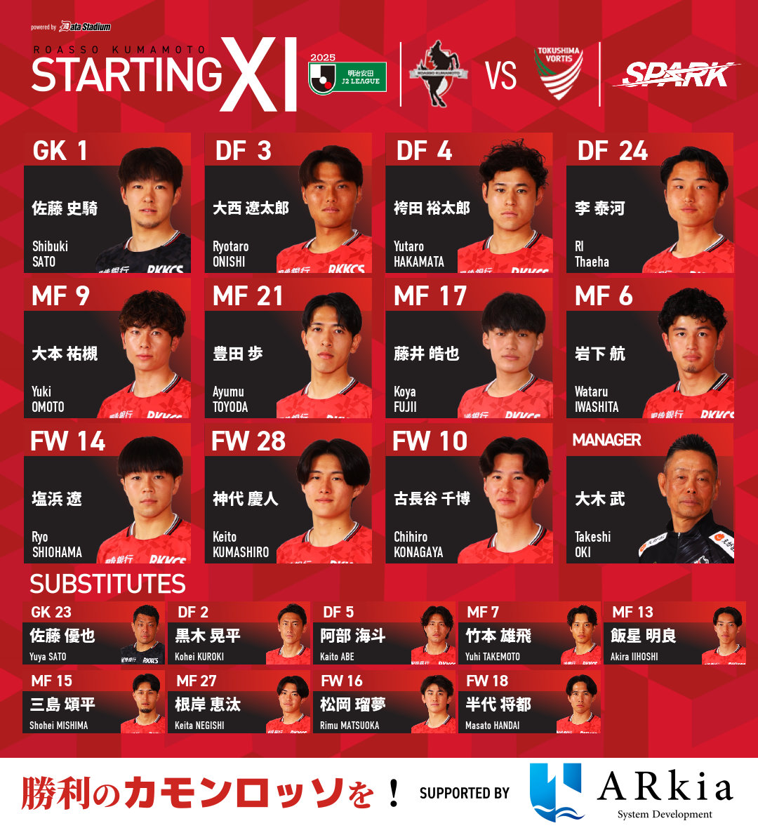 🏆明治安田J2リーグ 第29節 🆚#徳島ヴォルティス 🗓 9/15 19:00