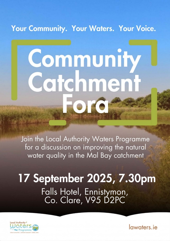 An upcoming event to discuss a roadmap for restoring and protecting water quality across Ireland in The Falls Hotel, Ennistymon.