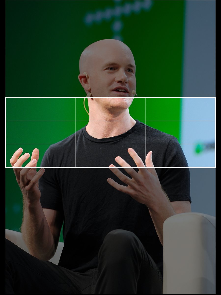 coinbase's tweet image. Can&apos;t make him fit.