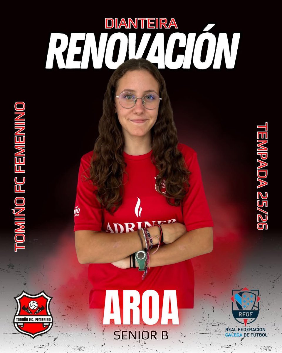 🙌 Seguimos coas presentacións do Senior B!
Hoxe e o turno de 👇
🛡️ Sierra
⚙️ Yure
🎯 Mara
⚡ Aroa

💪 Con todo, Tomiño ❤