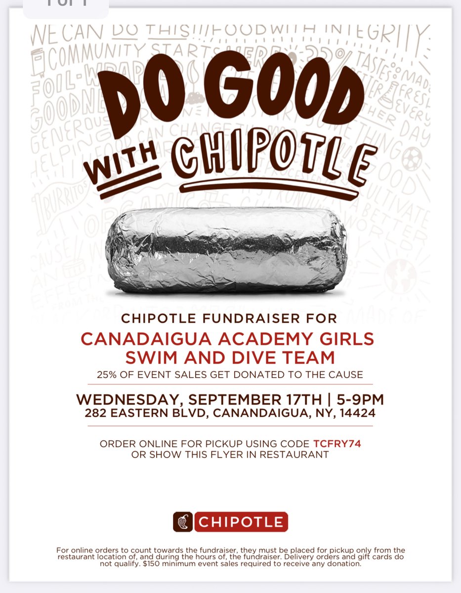 This Wednesday!! Use the code at the bottom of the flyer if you are ordering through the app.
Thank you!
