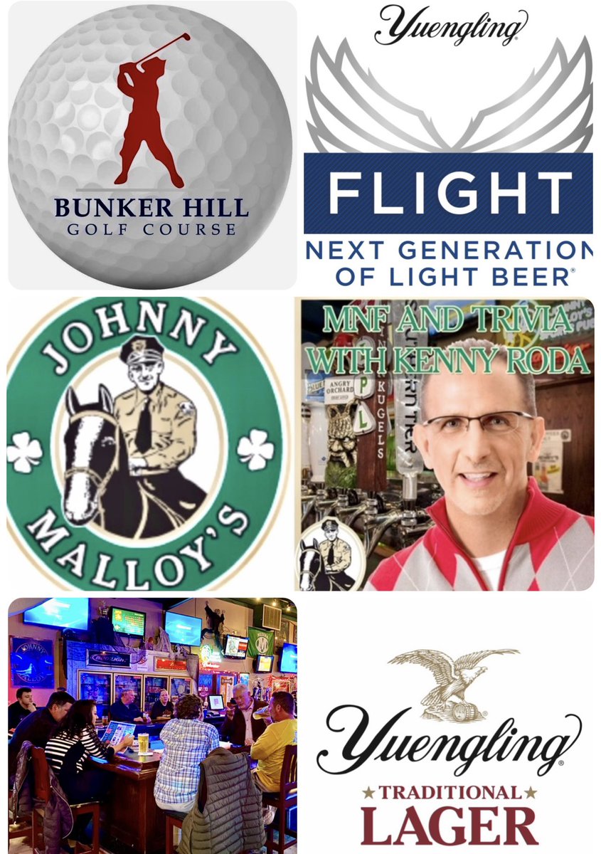 TheKennyRoda's tweet photo. Join me tonite for MNF  "Time Out For Trivia" at @JMalloys Medina presented by @yuenglingbeer! Week 2, Sept. 15th match up has T.B. @ Houston. Early Kickoff at 7pm. Great food, trivia, prizes @BunkerHillGC &amp; #Yuengling specials!🏈🍺🍕 https://t.co/3fM9f9ZTsT