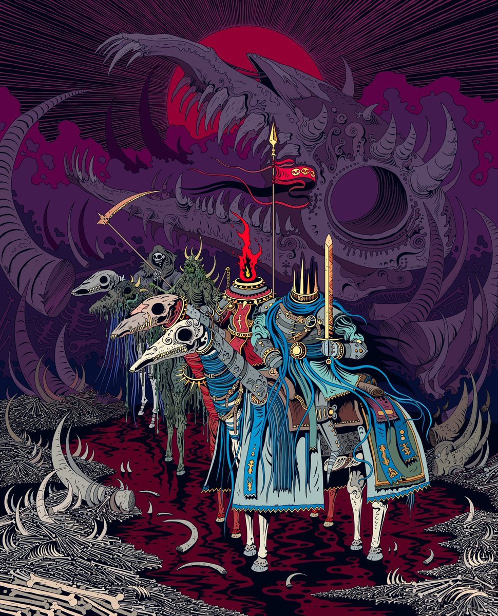 doodlerskeleton's tweet photo. The Four Horsemen https://t.co/ZEVhj4RqpB