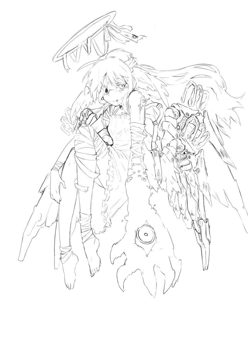 Infinityokaka's tweet photo. とりあえず線画
色誰か塗ってもいいよ https://t.co/mAr6NQo42L