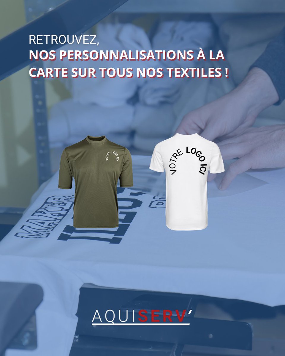 AquiservContact's tweet image. Avec notre service de flocage textile, nous vous proposons :

- L’ajout de votre logo, nom ou fonction
- Des supports variés (t-shirts, polos, sweats, vestes…)
- Une personnalisation durable, adaptée à un usage quotidien intensif

#personnalisation #flocage #sécurité