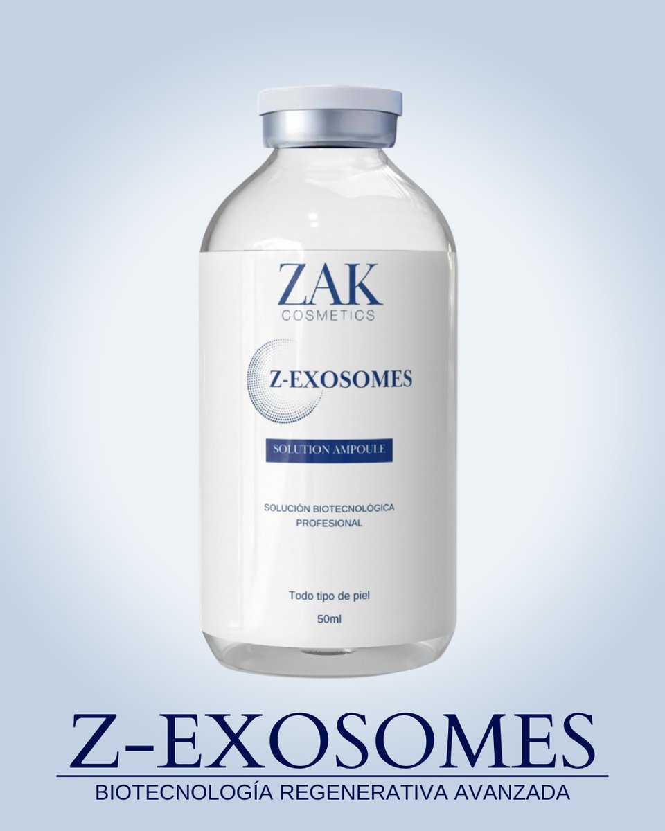 zakcosmetics's tweet photo. Z-EXOSOMES
Regeneración profesional con base natural. Concentrado, formulado con exosomas biomiméticos de alta afinidad dérmica, elaborado para emular la comunicación celular de una piel joven mediante procesos biotecnológicos respetuosos con la naturaleza. https://t.co/zqM69nUHMw