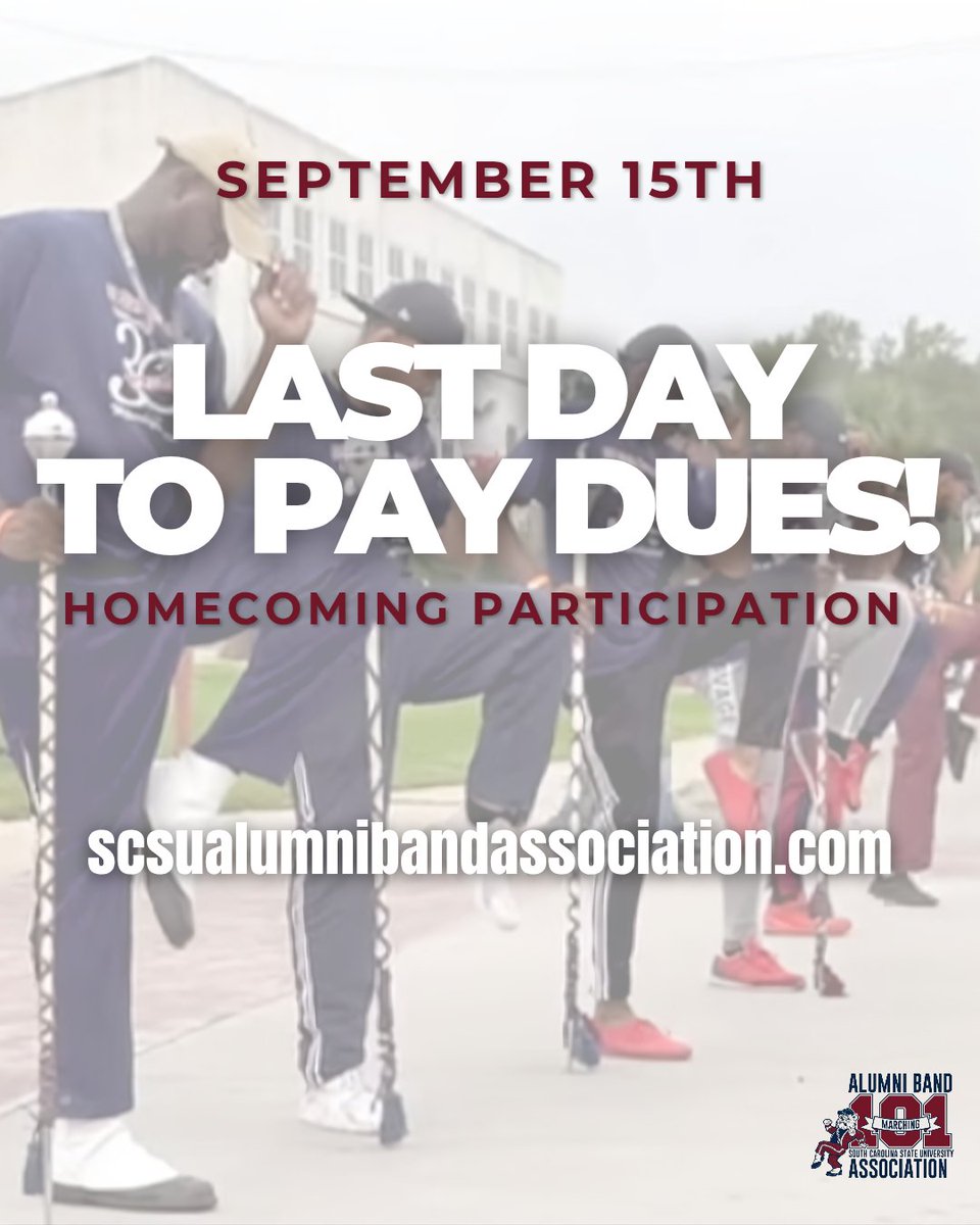 REMINDER: LAST DAY TO PAY DUES FOR HOMECOMING PARTICIPATION! - mailchi.mp/0d7ccf386724/l…
