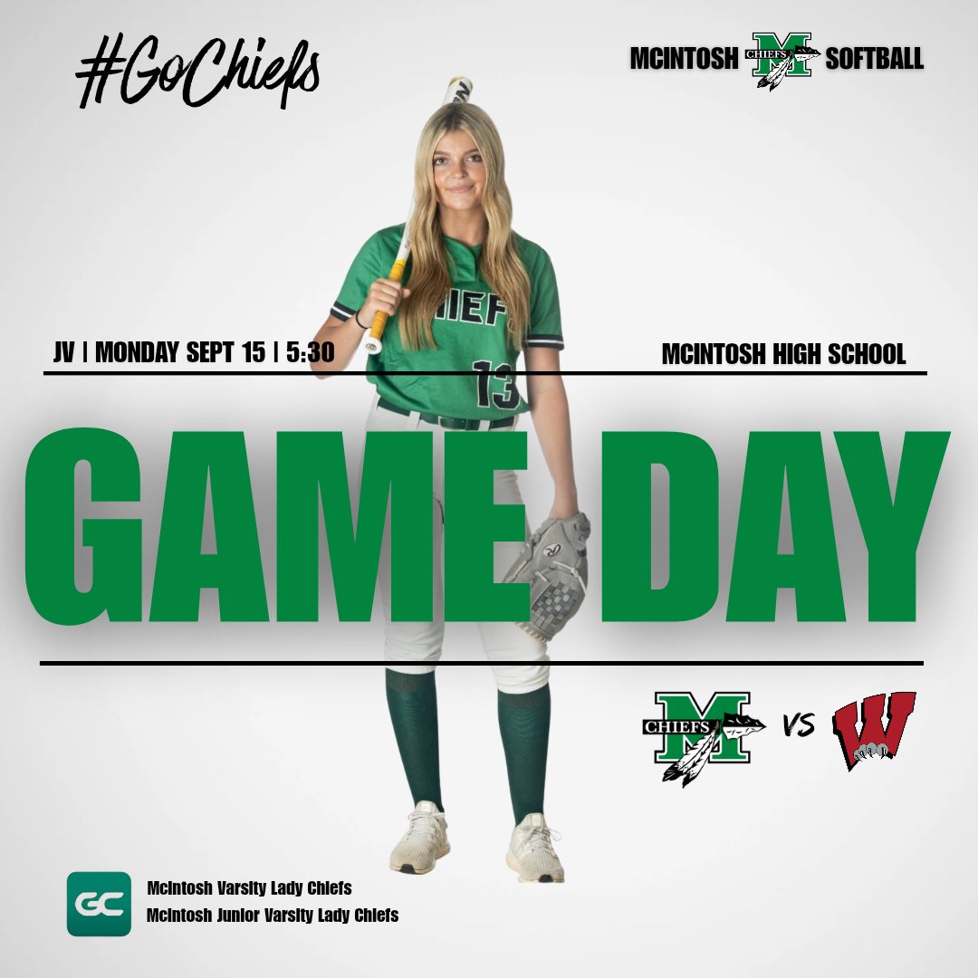 It's a JV game day! Join as we cheer on your Lady Chiefs as they take on Whitewater at home. First pitch is at 5:30! #GoChiefs