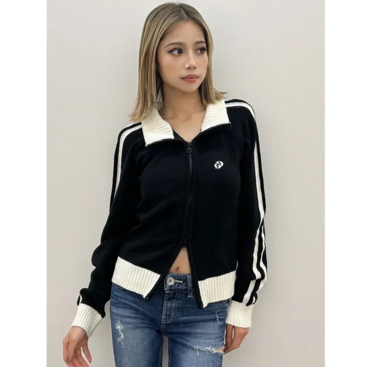 すぅこ⭐︎　新品未使用ジェイダセットアップ セール】GYDA×DC JQ CREWニットTOPS（ニット/セーター）｜GYDA
