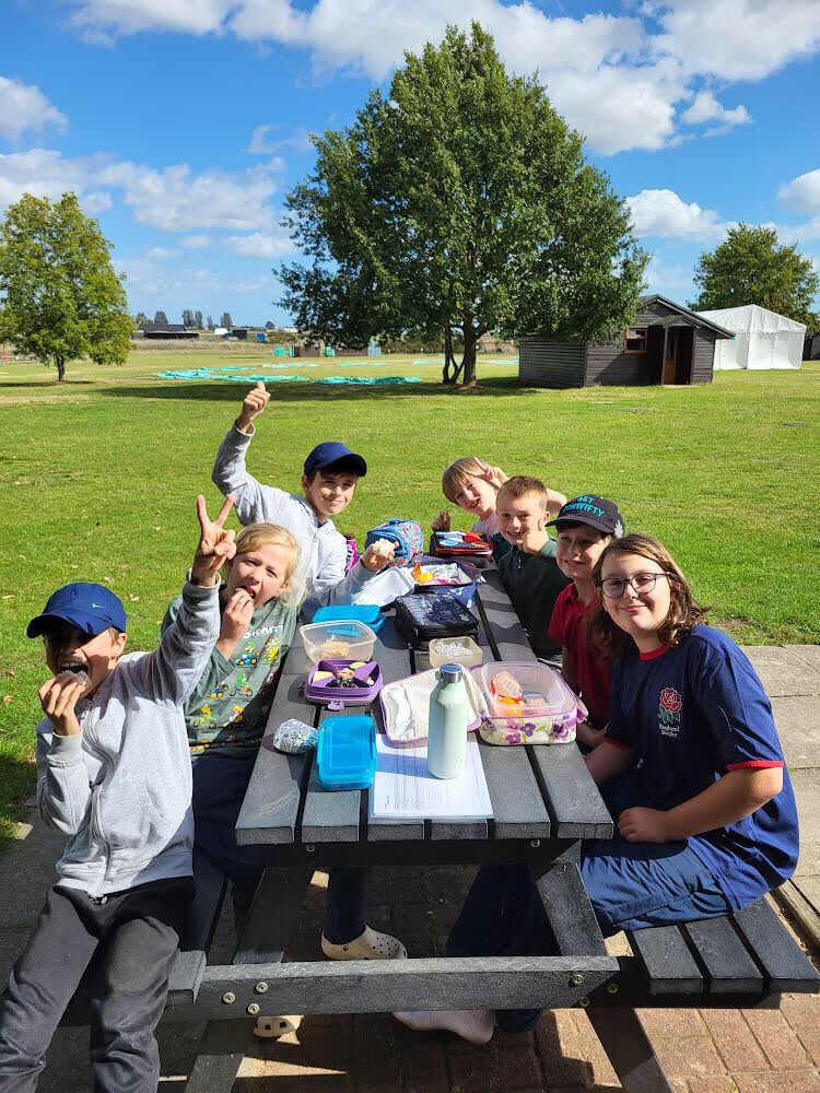 Y5&amp;6 have arrived at Mersea! We’ve settled in our cabin and are now enjoying our lunch before starting our activities! #kerseyschool #suffolkschool #schooltrip #residential #adventure <a href="/TheTilian/">The Tilian Partnership</a>