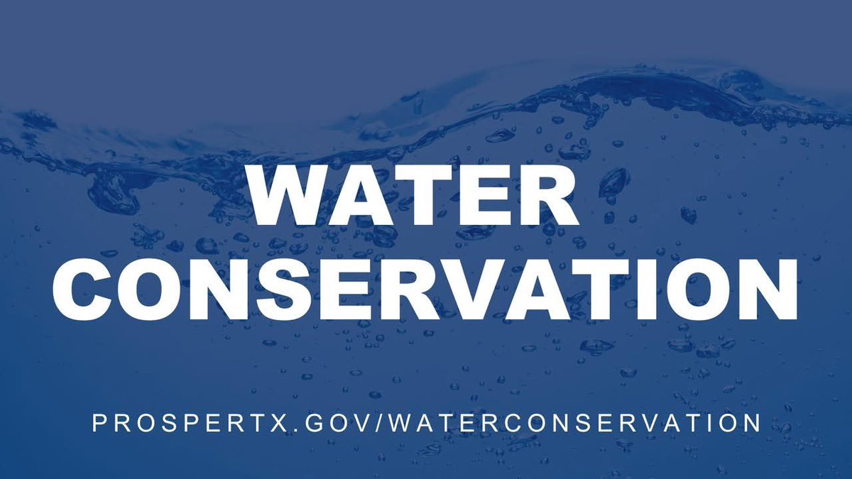ADVISORY: Prosper residents are asked to temporarily conserve water while crews work to repair a pump station issue. Multiple reports of low water pressure have been received across town. We appreciate your patience &amp; cooperation in limiting water use until repairs are complete.