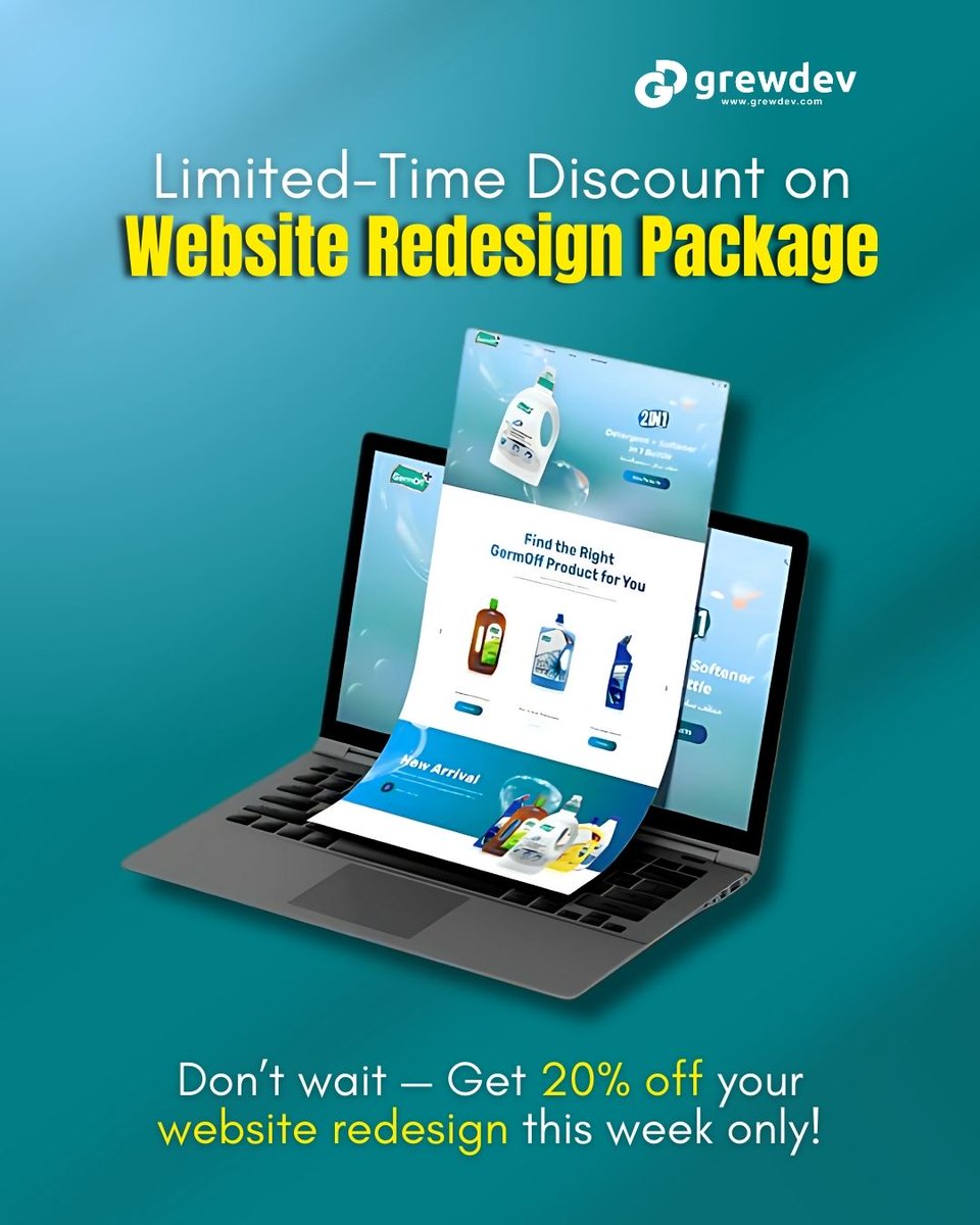 grew_dev's tweet image. ⏳ This week only: Get 20% OFF your website redesign! 
🚀 Upgrade your site, boost your sales, and stand out online. 
Don’t miss out! 👉 grewdev.com/get-a-free-quo…

#WebsiteRedesign #WebDesignOffer #SmallBusinessGrowth