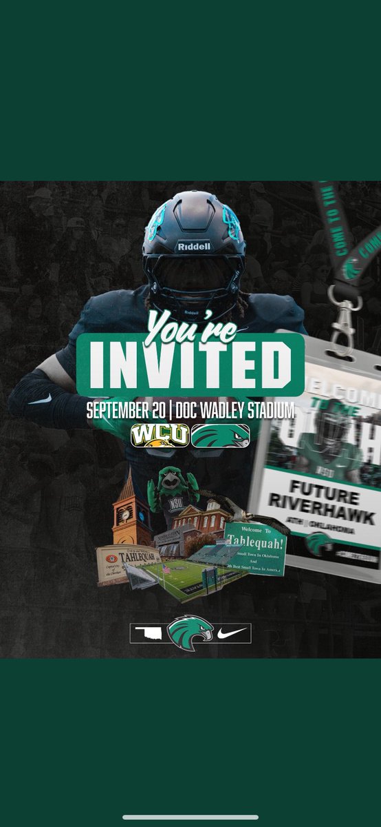 Excited to say that I will be in Tahlequah this weekend, watching the Riverhawks. Thank u <a href="/CoachChev6/">Darrin Chiaverini</a> <a href="/IsaiahMcilwain/">Isaiah Mcilwain</a> <a href="/NSU_Football/">Northeastern State Football</a> for the invite