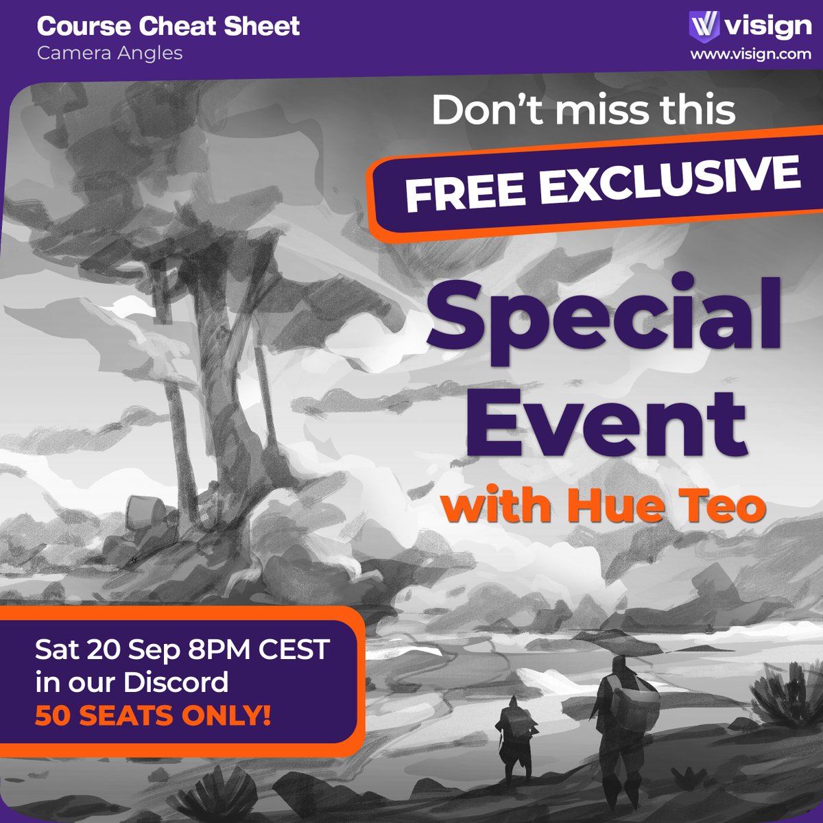 🎥 Change the camera angle = change the story! Here are 4 setups you can use.
Want more? Hue Teo’s beginner-friendly course Environment Design Basics covers compositions, camera angles, and thumbnailing. Check it out 👉  visign.com/courses/enviro…
And join Hue on Saturday for a