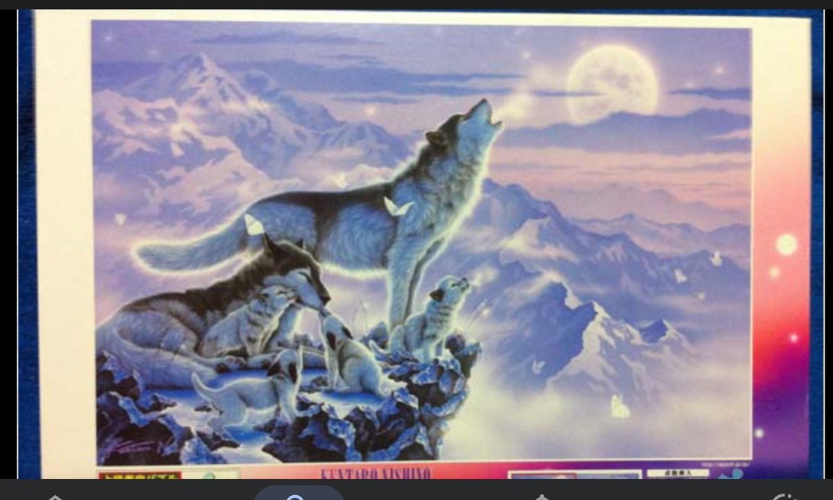 mifuji15's tweet image. 西野健太郎さんの「天空の音」を作り始めました(*´ω｀*)💕
以前作ったのですが、接着が甘かったのか落下してバラバラになってしまったのです😓
これが出来上がったら「大地の音」を探して、買って作りたいなぁ(*´艸｀*)✨
＃ジグソーパズル　＃西野健太郎　＃天空の音　＃オオカミ