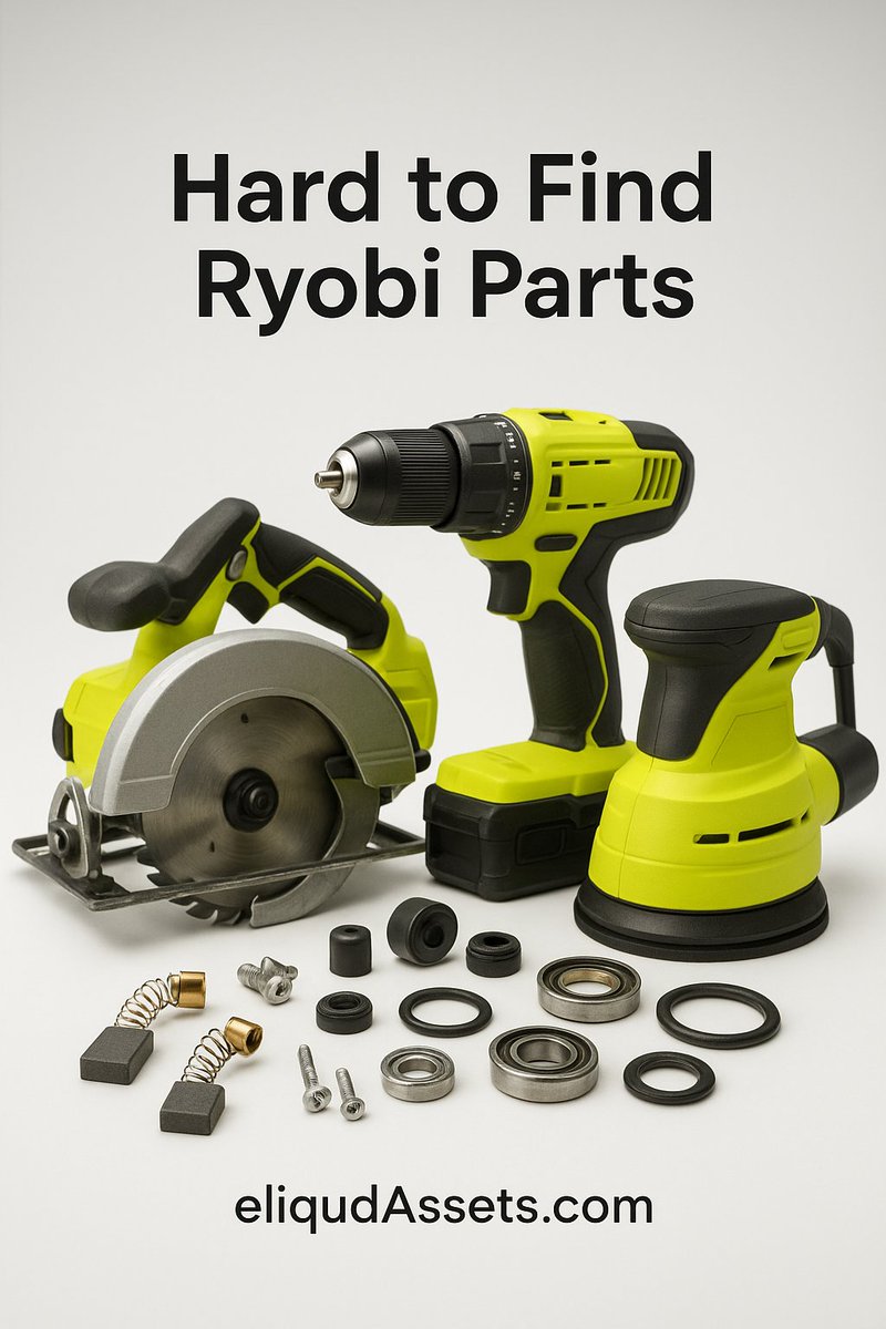 eLiquidAssets's tweet image. Need a rare part to fix that Ryobi tool? Find it fast on our website, eliquidassets.com! 
#DIYTools #RyobiParts