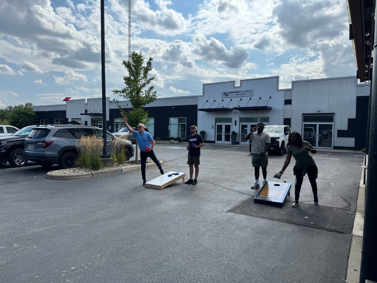 DanisBuilds's tweet image. Team building at its best! Our Columbus office&apos;s cornhole competition brought great energy, plenty of laughs, and a chance to connect outside the usual workday. Congrats to our champs, Mike Green and Kyle Rodriguez! 
 
#WorkHardPlayHard #TeamFun #DanisBuilds