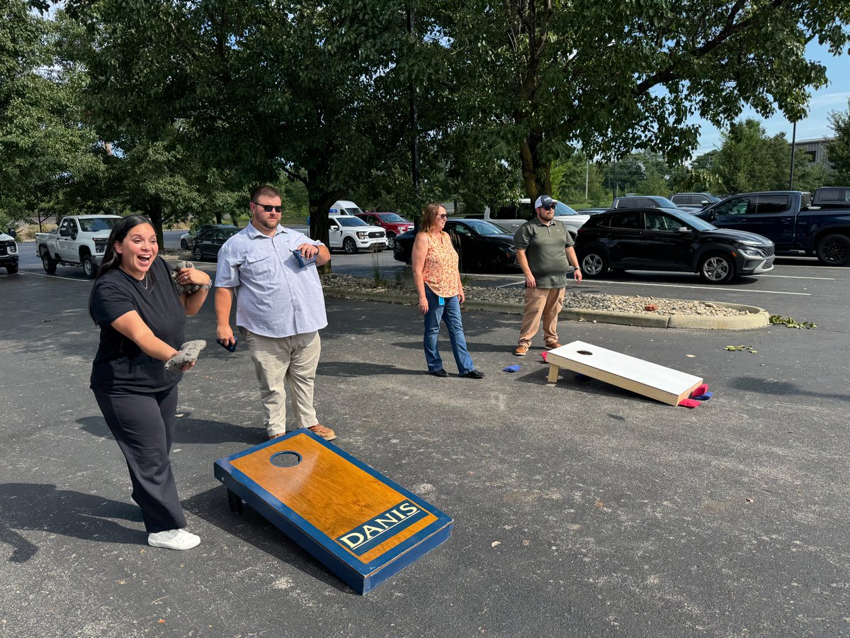 DanisBuilds's tweet image. Team building at its best! Our Columbus office&apos;s cornhole competition brought great energy, plenty of laughs, and a chance to connect outside the usual workday. Congrats to our champs, Mike Green and Kyle Rodriguez! 
 
#WorkHardPlayHard #TeamFun #DanisBuilds