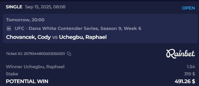 Boxing_UK_'s tweet image. 🥊🇬🇧 BACKING THE BRIT🇬🇧💥

It’s a return to the #UFC for #DANAWHITE tomorrow - and it’s the BRIT Raphael Uchegbu who’s our first pick of the week with Rainbet 

Coming in with 4 straight stoppage wins off the bounce👇 #Ad #dwcsweek6