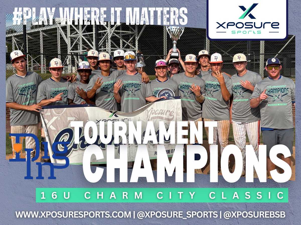 Xposure_Sports's tweet image. 🏆 𝐂𝐇𝐀𝐑𝐌 𝐂𝐈𝐓𝐘 𝐂𝐋𝐀𝐒𝐒𝐈𝐂 🏆

🔥 Congratulations to this year's 15U and 16U Charm City Classic Tournament Champions! 👏

👑 𝟏𝟓𝐔: Annapolis Select 2028/2029
👑 𝟏𝟔𝐔: Dig In Nation

#𝑷𝒍𝒂𝒚𝑾𝒉𝒆𝒓𝒆𝑰𝒕𝑴𝒂𝒕𝒕𝒆𝒓𝒔

⚾️ @XposureBSB | @DigInBaseball |…