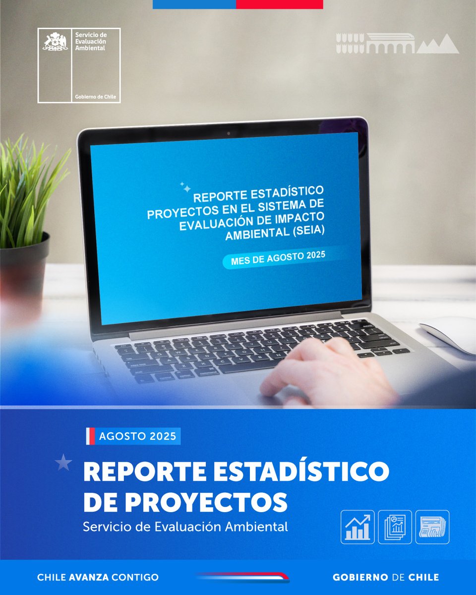 SEA__gob's tweet photo. #SEAinforma | Atención comunidad🌿
📊 Ya está disponible el completo Reporte Estadístico Mensual de Proyectos en el SEIA del mes de agosto 2025.
Consulta los datos aquí 👉 https://t.co/FqxakRPMlr https://t.co/paWnzc5HOI
