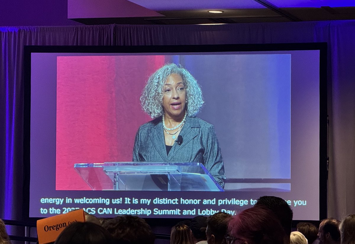 ACS CAN Board Chair Dr. <a href="/kayjayl41/">Dr. Kimberly Jeffries Leonard</a> acknowledges how volunteers turn hope into action &amp; action into progress:

“Every one of us here is united in our shared mission. It’s the diversity of our thinking &amp; willingness to come together that makes ACS CAN so powerful.” #CancerLobbyDay