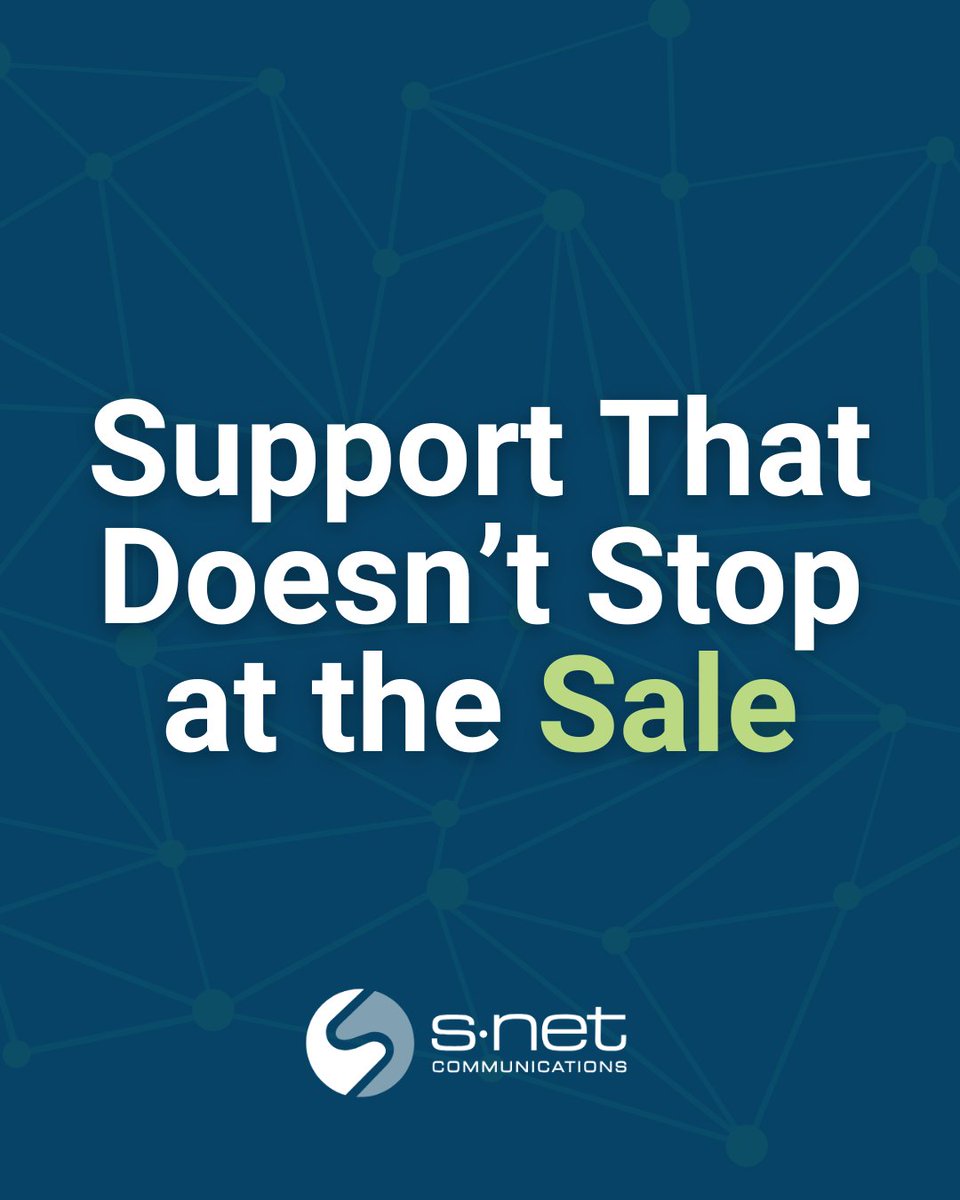 A strong network is only half the equation. The other half is a partner who shows up 👉 snetconnect.com/s-net-connecti…

We don’t just deliver solutions. We help you use them to grow.

#BusinessInternet #FullyManaged #TechThatWorks