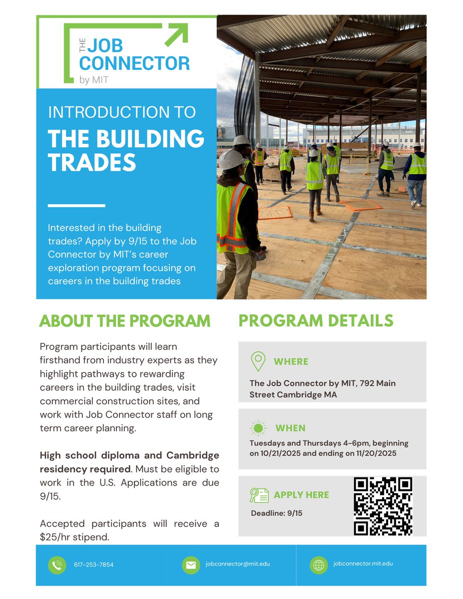 Last day to apply to this awesome Intro to construction and trade jobs program!