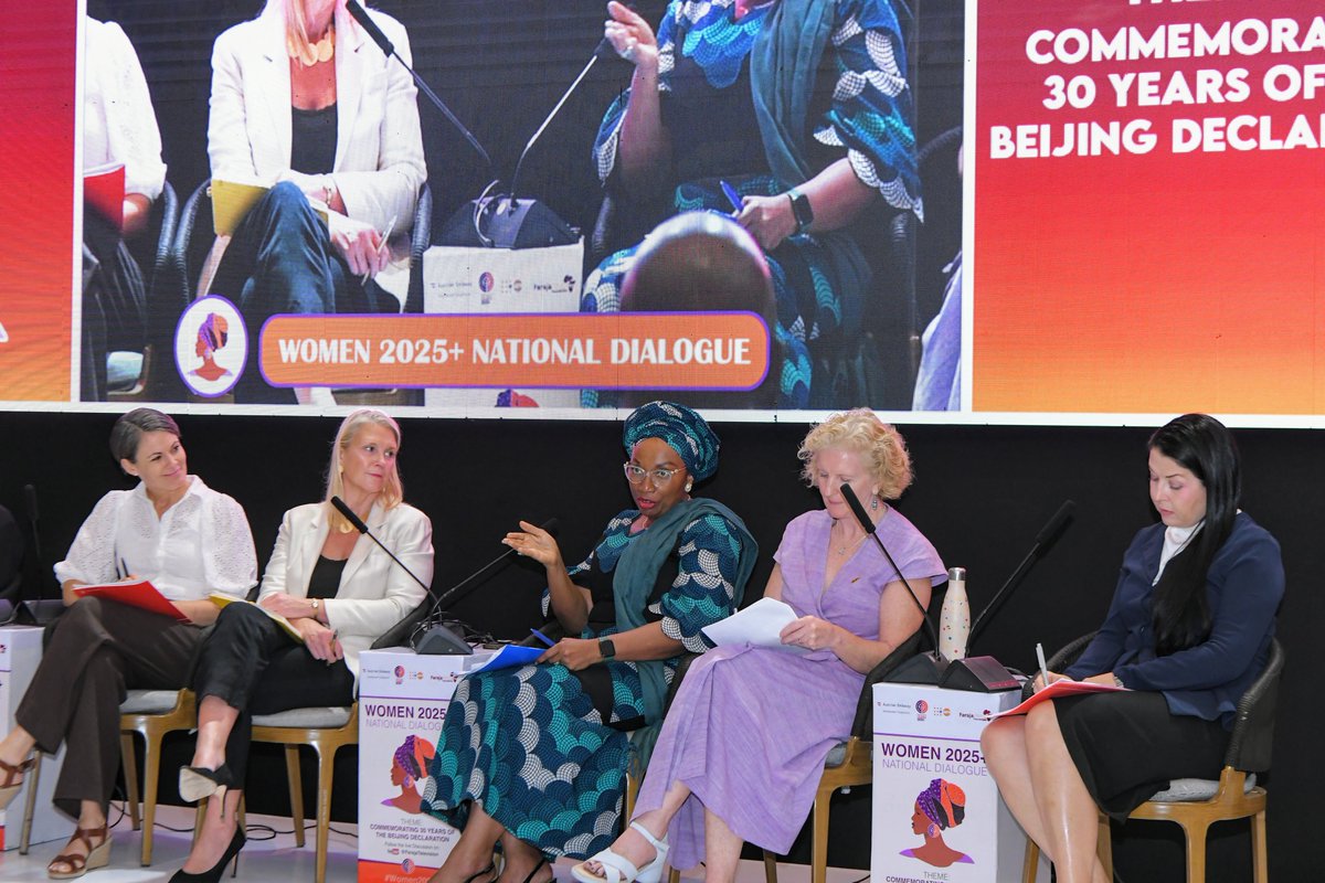 🎙️ Ms. Adekemi Ndieli, Deputy Country Rep <a href="/unwomenuganda/">UN Women Uganda</a>, at #WomenUganda2025+ National Dialogue:

“The Beijing Platform for Action drives global progress. In 🇺🇬, we advance 6 priorities: 💻 Digital 🌱 Climate 💪 Economic 🚫 Poverty 🗳️ Decision-making ❌ Ending violence.”
