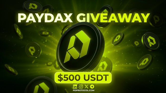 🎁 Paydax Giveaway

🚨 GIVEAWAY ALERT 🚨

Win from a $500 Prize Pool 🎉
(100 Winners — $5 Each)

How to join:
🐦 Twitter
1️⃣ Follow <a href="/Paydaxofficial/">Paydax</a> 

2️⃣ Like + RT
3️⃣ Tag 3 friends

💬 Telegram
1️⃣ Join t.me/PaydaxOfficial and  t.me/PaydaxCommunity

2️⃣ Say hello &amp; drop your