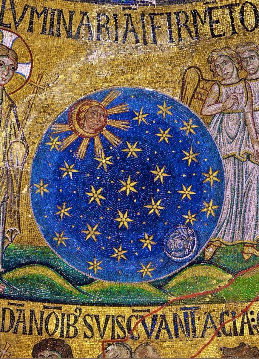Creation of the Sun, Moon, and Stars. 13th century.