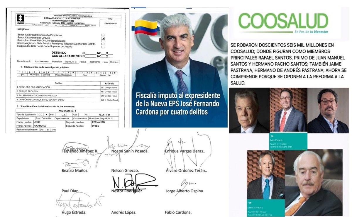 L.E.Escobar MD. (@doctorcruz2021a) on Twitter photo <a href="/PROMEDICOS/">MEDICOS DE COLOMBIA</a> <a href="/GA_Jaramillo/">Guillermo Jaramillo</a> <a href="/WRadioColombia/">W Radio Colombia</a> La UPC se paga anticipadamente precisamente para que se haga lo que solo el gobierno de <a href="/petrogustavo/">Gustavo Petro</a> ha implementado:
Practicar la medicina preventiva.
La <a href="/NuevaEPS_/">NUEVA EPS</a> bajo la presidencia de #JoseFernandoCardona practicó doble contabilidad y esa es la causa de su imputación <a href="/PROMEDICOS/">MEDICOS DE COLOMBIA</a> <a href="/GA_Jaramillo/">Guillermo Jaramillo</a> <a href="/WRadioColombia/">W Radio Colombia</a> La UPC se paga anticipadamente precisamente para que se haga lo que solo el gobierno de <a href="/petrogustavo/">Gustavo Petro</a> ha implementado:
Practicar la medicina preventiva.
La <a href="/NuevaEPS_/">NUEVA EPS</a> bajo la presidencia de #JoseFernandoCardona practicó doble contabilidad y esa es la causa de su imputación