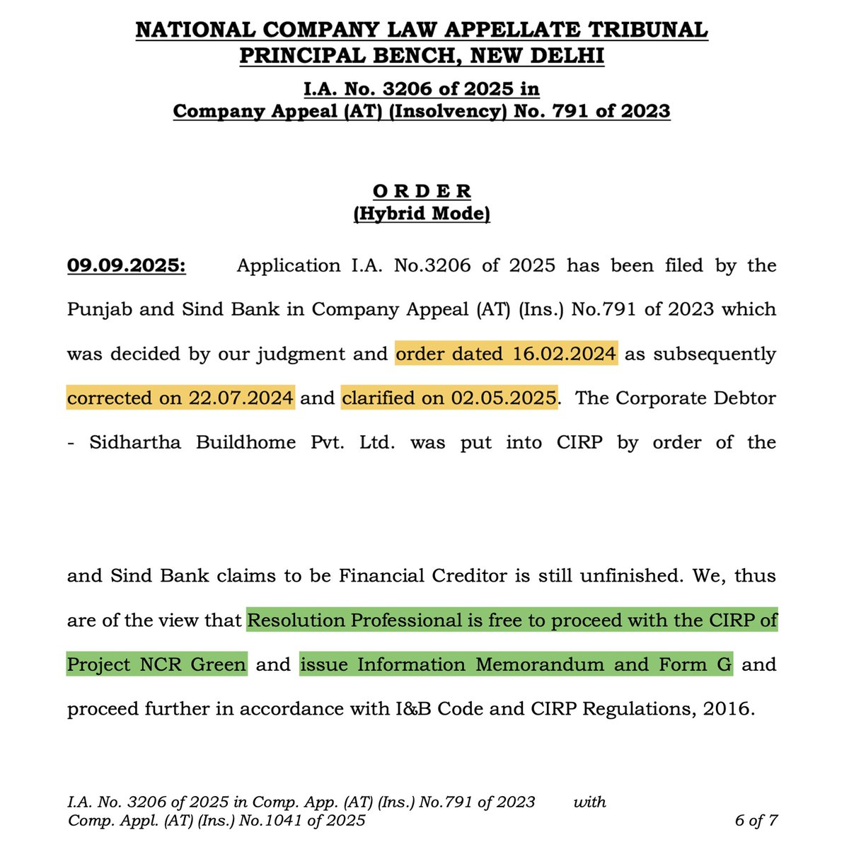 <a href="/EOWDelhi/">Economic Offences Wing, Delhi</a> Chargesheet case is coming for hearing on 20 Sep. Pls highlight NCLAT orders:

1). 2 May: Insolvency of Sidhartha Buildhome revived except project NCR Green

2). 9 Sep: NCR Green also in CIRP

Promoter has failed on FALSE promises

<a href="/FT/">Financial Times</a> : Pls cover

#JusticeForSBPLbuyers