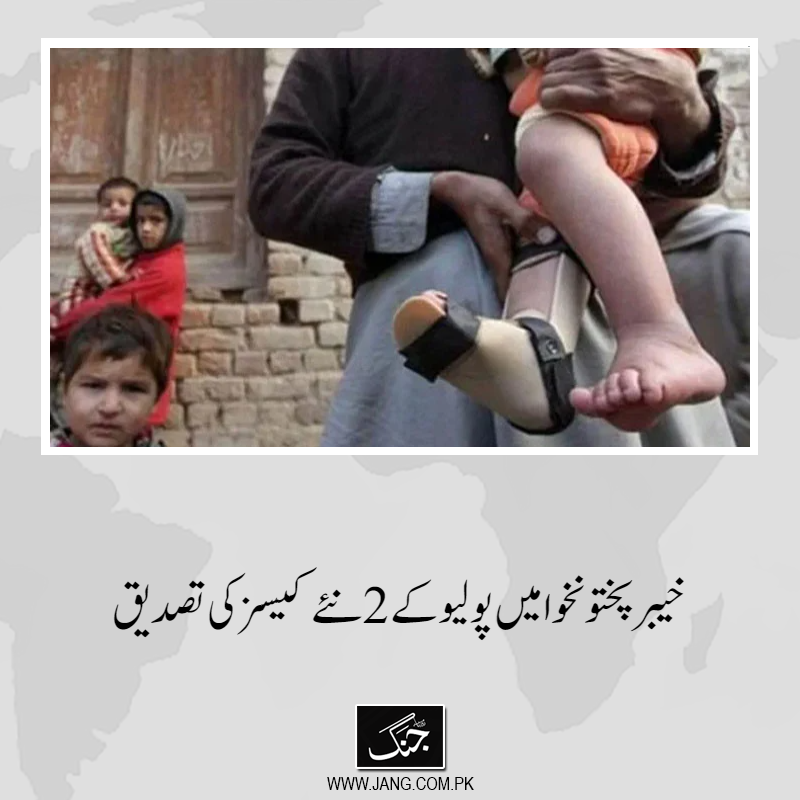 jang_akhbar's tweet photo. نیشنل ایمرجنسی آپریشن سینٹر  نے خیبر پختونخوا میں پولیو کے 2 نئے کیسز کی تصدیق کردی ہے۔
تفصیلات جانیے: https://t.co/Uyzl9xg4gF
#DailyJang #Polio #KPGovt #NEOC https://t.co/169c7hRY5x