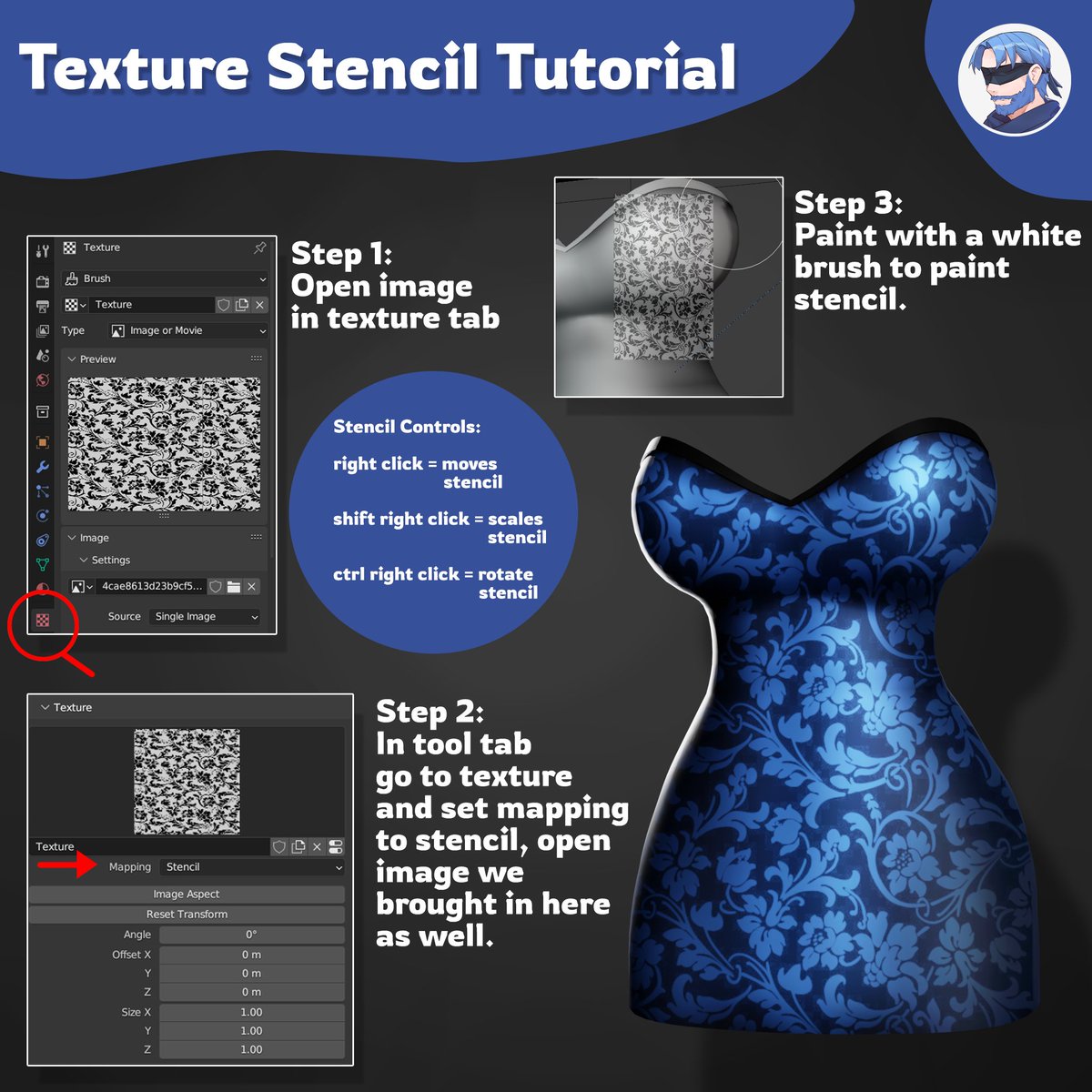 MrZing07's tweet image. -3D ART Tip of The Day! 🗣️📣

 -Texture Stencil Tutorial 🎨