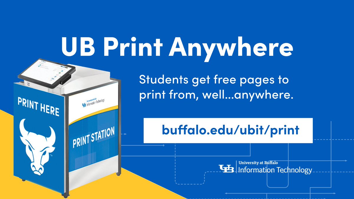 ubinfotech's tweet photo. Print from anywhere on campus using the Wepa app! Simply select the documents you want printed, visit a UB printing kiosk, tap your phone, and collect your prints! Students get hundreds of free pages of printing each semester: https://t.co/NKQh0HeWcm 🤘🖨️ #UBIT #UBuffalo https://t.co/EOgn40Sc5u