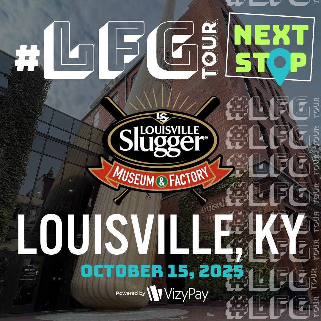 ⚾ Next stop: Louisville, KY!

The #LFGTour is hitting the iconic Louisville Slugger Museum &amp; Factory on October 15, 2025. Expect a day full of sales training, networking, and big-league energy—powered by VizyPay.

📍 Don’t miss it—save your spot here: hubs.ly/Q03Jbg6d0